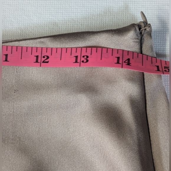 NWT!!! Zara Elegant A-Line Satin Effect Midi Skirt - Champagne Size Small - Picture 12 of 13